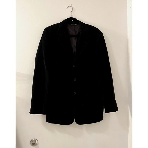 Banana Republic Black Button Down Cotton Blazer Size 40R - Picture 1 of 7